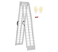 VEVOR Rampas de Aluminio 1 Pieza Rampas Resistentes Carga 272 kg Rampa de Carga Estable Universal con Asas, Aptas para ATV, UTV, Motocicletas, Bicicletas Eléctricas, 3050 x 295 x 47 mm, Blanco