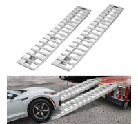 VEVOR Rampas de Aluminio resistente 2 Piezas Rampas Resistentes Carga de 4535,9 kg con Placas Antideslizantes para Carros, Tractores Agrícolas, Vehículos Todoterreno, Cortacéspedes, Motocicletas