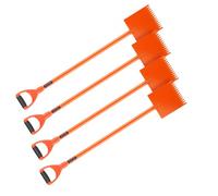 VEVOR Raspador de Techo, Mango de PP Suave en D, Acero de Alta Dureza n.° 45, Herramienta Ligera para Quitar Clavos, Color Naranja, Capacidad Máxima de Carga 40 kg, 1170 x 203 x 110 mm, 4 uds