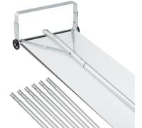 VEVOR Rastrillo de Nieve para Techo 47,4 cm Herramienta de Eliminación de Nieve ABS Alcance de 9 m con Ruedas Protectoras de Techo Mango Antideslizante Rastrillo Ajustable para Techo, Hojas, Nieve