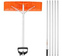 VEVOR Rastrillo de Nieve para Techo 63,5 cm Herramienta de Eliminación de Nieve ABS Alcance de 644,5 cm con Ruedas Protectoras de Techo Mango Antideslizante Rastrillo Ajustable para Hojas, Nieve