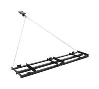 VEVOR Rastrillo Nivelador de Césped de Caminos de Entrada 243,5x50 cm, Cadena de 183cm, Nivelador de Tierras Agrícolas de Acero, Herramienta de Nivelación para ATV, UTV, Tractor de Césped de Jardín