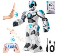 VEVOR RC Robot Toys para niños, 2,4 GHz, detección de gestos, control remoto programable, robot inteligente con control de voz, robot interactivo que canta y baila para niños de 6, 7, 8, 10 y 12 años,