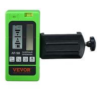 VEVOR Receptor Láser para Nivel con Alcance de 60m, Detector Verde y Haz Rojo para Líneas Pulsadas, Señal de Sonido Ajustable, Pantalla LCD Dual, Nivel de Burbuja Incorporado con Abrazadera