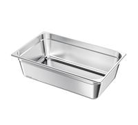 VEVOR Recipiente Gastronorm para Hotel, Tamaño Completo, 1 ud, 20,5 L, Reutilizable, Inoxidable, Bandeja para Empanizar, para Fiestas, Restaurantes, Hoteles y Bufés, 530 x 327 x 146 mm, Plata