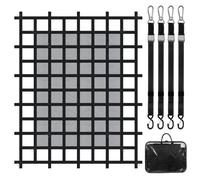 VEVOR Red de Carga de 1830 x 1450 mm Red de Carga Resistente de Carga de 500 kg, 4 Correas Ajustables con Mosquetones y Ganchos en Forma de S, Red de Transporte para Camiones, Jeeps, SUV y Barcos