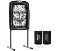 VEVOR Red de Entrenamiento de Béisbol de Softbol Pickleball 9 Agujeros 50,8x74 cm Red de Lanzamiento de Béisbol Portátil Objetivo de Golpe de Altura Ajustable de 3 Niveles para Lanzador de Césped