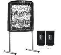 VEVOR Red de Entrenamiento de Béisbol de Softbol Pickleball 9 Agujeros 71x69 cm Red de Lanzamiento de Béisbol Portátil Objetivo de Golpe de Altura Ajustable de 3 Niveles para Lanzador en Patio Trasero