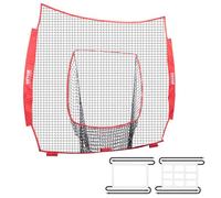 VEVOR Red de Entrenamiento de Béisbol de Softbol Red de Lanzamiento de Béisbol Portátil de 84" x 83" con Marcos de Objetivo y 9 Orificios y Bolsa de Transporte para Receptor de Lanzador Exterior(Solo 