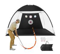 VEVOR Red de Golf, Red de Práctica de Golf de 3080 x 1850 x 1970 mm, Entrenamiento de Swing de Golf en Interiores y Exteriores, Red de Ayuda para Golpear Golf con Objetivo y Bolsa de Transporte