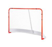 VEVOR Red de Hockey Callejero 183x122 cm Portería de Hockey de Tubo de Acero para Interiores y Exteriores Kit de Entrenamiento de Hockey Portátil y Ligero Fácil Montaje para Jóvenes, Blanco/Rojo