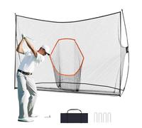 VEVOR Red de práctica de Golf Gigante de 3,2 x 2,1 m, para Uso en Interiores y Exteriores, Red de Golf portátil para Uso en casa con Diana, Marco de Fibra de Vidrio, Bolsa de Transporte