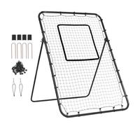 VEVOR Red de Rebote de Béisbol y Softbol 1219,2x1828,8 mm Red de Lanzamiento de Béisbol Entrenador de Rebote de Lanzador Línea de PE de 45 Hilos 5 Ángulos Ajustables para Práctica de Campo
