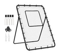 VEVOR Red de Rebote de Béisbol y Softbol 1219,2x1828,8 mm Red de Lanzamiento de Béisbol Entrenador de Rebote de Lanzador Línea de PE de 45 Hilos 5 Ángulos Ajustables para Práctica de Campo