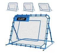 VEVOR Red de Rebote de fútbol, Quick-Switch Ángulo de Fútbol Objetivo Rebounder para el Control, pasando práctica, Marco de Hierro de Servicio Pesado y Red PE, Equipo de Entrenamiento de Bola de
