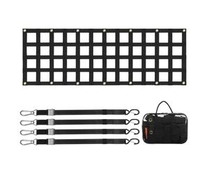 VEVOR Red para Portón Trasero 152,5x47cm Red de Carga Resistente para Caja de Camioneta con 4 Correas Telescópicas Ajustables Extensible y Duradera Adecuada para Camionetas, Camiones, Remolques, SUV
