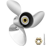 VEVOR Reemplazo de Hélice Fuera de Borda OEM 3860709 Diámetro de 36,8cm Paso 53,3cm 3 Palas Hélice de Barco de Aluminio Compatible con Volvo Penta SX Drive Todos los Modelos con Estrías De 19 Dientes