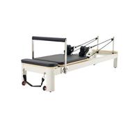 VEVOR Reformer de Pilates de Aleación de Aluminio Máquina de Pilates para Gimnasio con Cajón para Sentarse Equipo de Pilates Doble Resistencia Resorte y Cuerda Reformador Hasta 181,4kg, 245x71x93 cm