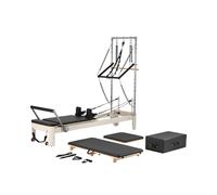VEVOR Reformer Máquina de Pilates de Aleación de Aluminio para Gimnasio en Casa Equipo de Entrenamiento de Fuerza con Doble Resistencia Caja Reformadora Tabla de Salto para Avanzados Principiantes
