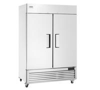 VEVOR Refrigerador Comercial de 1100 L, Refrigerador Vertical con Alcance de 2 Puertas, Refrigerador de Acero Inoxidable con Descongelación Automática con 6 Estantes, -2~+8 °C, 1314 x 850 x 2110 mm