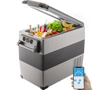 VEVOR Nevera portátil de 55 l para coche, 220 V, mini nevera eléctrica, congelador pequeño, para coche, camping, camión, barco