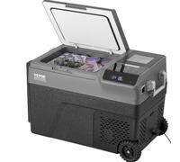 VEVOR Refrigerador portátil para automóvil, con función de fabricación de hielo, refrigerador para automóvil de 12 voltios, congelador portátil de zona única de 35 L, temperatura ajustable de -4 ℉ a 6