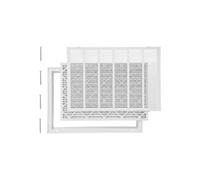 VEVOR Rejilla de Filtro de Aire de Retorno, Se Adapta a la Abertura del Conducto de 75,5 x 50,5 cm de Ancho, Filtro Incluido, para Pared, con Recubrimiento en Polvo, 83 x 57,2 x 4 cm, Duradero
