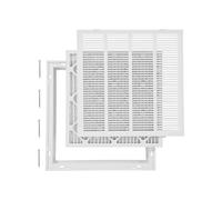 VEVOR Rejilla de Filtro de Aire de Retorno, Se Adapta a la Abertura del Conducto de 50,5 x 50,5 cm de Ancho, Filtro Incluido, para Pared, con Recubrimiento en Polvo, 57,5 x 57,5 x 4 cm, Duradero