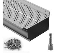 VEVOR Rejilla de Protección de Canalones 152 mm Protector de Hojas para Canalones Aluminio 52 PCS Longitud 63,4 m Agujero 4 mm Espesor 0,5 mm Protector de Canalones Anti-hojas para Canalones de Tejado