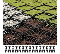 VEVOR Rejilla de Tierra Profundidad de 5 cm Rejilla para Entrada de Grava 1000 x 300 cm Base Permeable para Césped para Estabilizar Entradas de Vehículos, Jardines, Patios en Terrenos Inclinados