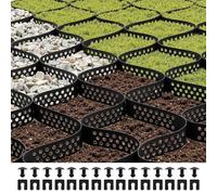 VEVOR Rejilla de Tierra Profundidad de 5 cm Rejilla para Entrada de Grava 520 x 270 cm Base Permeable para Césped para Estabilizar Entradas de Vehículos, Jardines, Patios en Terrenos Inclinados