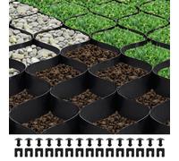 VEVOR Rejilla de Tierra Profundidad de 5 cm Rejilla para Entrada de Grava 820 x 120 cm Base Permeable para Césped para Estabilizar Entradas de Vehículos, Jardines, Patios en Terrenos Inclinados