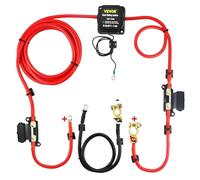 VEVOR Relé Sensible al Voltaje de 12 V 140 A Relé de Carga Dividida Cable de Batería Rojo de 6 m Sensible de Voltaje Plástico de Nailon Kit de Cargador Dividido con Accesorios Completos