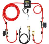 VEVOR Relé Sensible al Voltaje de 12 V Relé de Carga Dividida Cable de Batería Rojo de 4 metros Relé Sensible de Voltaje Plástico de Nailon Kit de Cargador Dividido con Accesorios Completos