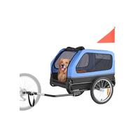 VEVOR Remolque de Bicicleta para Perros, Carga de 40 kg, Portabicicletas Plegable para Perros Pequeños/Grandes con Rueda de Liberación Rápida, Enganche Universal, Bandera y Correa Interior