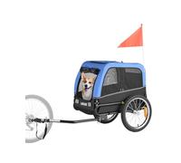VEVOR Remolque de Bicicleta para Perros, Carga de 45 kg, Carrito Portabicicletas Plegable para Perros Pequeños/Medianos con Rueda de Liberación Rápida, Enganche Universal, Reflector y Correa Interior