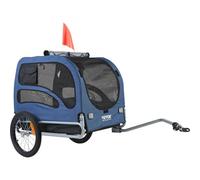 VEVOR Remolque Plegable para Bicicleta para Perros Carga de 45 kg Portabicicletas para Mascotas Marco Fácil de Plegar con Ruedas de Liberación Rápida, Acoplador Universal para Bicicleta, Reflectores