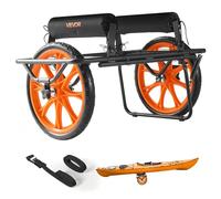 VEVOR Remolque Horizontal para Kayak, Remolque de Kayak 770 x 495 x 425 mm con Neumáticos de Goma Maciza de 38,1 cm y Pata de Cabra Carga 150 kg Carrito para Tabla de Surf de Remo, Kayaks, Canoas