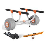 VEVOR Remolque Horizontal para Kayak, Remolque de Kayak 810 x 990 x 570 mm con Neumáticos Inflables de PU de 30,5 cm y 2 Correas Carga de 158 kg Carrito para Tabla de Surf de Remo, Kayaks, Canoas