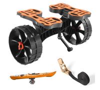 VEVOR Remolque Horizontal para Kayak, Remolque Plegable 615 x 325 x 320 mm con Neumáticos de Goma Maciza de 25,4 cm y 1 Correa de Trinquete Carga 136 kg, Carrito para Tabla de Surf de Remo, Kayaks