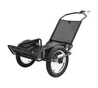 VEVOR Remolque para Bicicleta 145 kg con Ruedas Anchas de 40,6 x 7,6 cm | para Caza, Camping y Transporte Agrícola, con Plataforma de 116,1 x 47 x 14 cm, Malla PVC, Reflectores y Protector de Acero