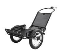 VEVOR Remolque para Bicicleta 145 kg con Ruedas Anchas de 40,6 x 7,6 cm | para Caza, Camping y Transporte Agrícola, con Plataforma de 116,1 x 47 x 14 cm, Malla PVC, Reflectores y Protector de Acero