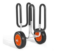 VEVOR Remolque Vertical para Kayak, Remolque de Kayak 520 x 500 x 680 mm con Neumáticos de Goma Maciza de 25,4 cm y Soportes Carga de 68 kg, Carrito para Tabla de Surf de Remo, Kayaks, Canoas