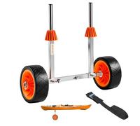 VEVOR Remolque Vertical para Kayak, Remolque de Kayak 560 x 190 x 485 mm con Neumáticos de Goma Maciza de 19,1 cm y Correa de Amarre, Carga de 113,4 kg, Carrito para Tabla de Surf de Remo, Canoas