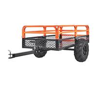 VEVOR Remolque Volquete Capacidad de Carga de 680kg Remolque Utilitario de Jardín Resistente con Laterales Extraíbles Carro de Transporte Volquete de 0,4m³ para Tractor, Cortacésped, ATV, 200x66x76 cm