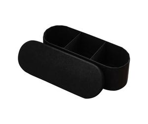 VEVOR Reposapiés Plegable Ovalado, con Espacio de Almacenamiento, Asiento Acolchado, Carga 299,37 kg, Moderno y Minimalista, 1100 x 380 x 380 mm, para Salón, Dormitorio y Pasillo, Color Negro