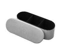 VEVOR Reposapiés Plegable Ovalado con Espacio de Almacenamiento, Asiento Acolchado y Plegable, Capacidad de Carga 299,37 kg, 1100 x 380 x 380 mm, para Salón, Dormitorio y Entrada, Color Gris