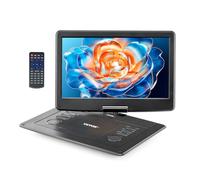 VEVOR Reproductor de DVD Portátil con Pantalla Giratoria de 396 mm, Reproductor de DVD de Viaje con Altavoces Duales, Compatible con Sincronización de TV/USB/Tarjeta SD/CD, Cargador de Coche