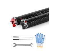 VEVOR Resortes de Torsión para Puertas de Garaje con Barras de Enrollado Antideslizantes y Guantes, Par de Φ5,72 x Φ50,8 x 610 mm, 16 000 Ciclos, Revestimiento Negro de Electroforesis para Reemplazo