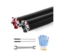 VEVOR Resortes de Torsión para Puertas de Garaje con Barras de Enrollado Antideslizantes y Guantes, Par de Φ5,94 x Φ50,8 x 787 mm, 16 000 Ciclos, Revestimiento Negro de Electroforesis para Reemplazo